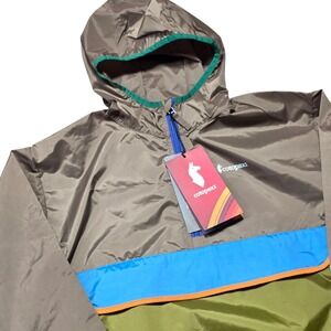 NEW Cotopaxi Kids' Teca Half-Zip Windbreaker Jacket Pullover Forest Flow Size M